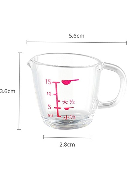 15ML 15ML Plastik Mezun Ölçüm Kabı Sıvı Kabı Ölçekli Kantitatif Bardak Mutfak Baharat Fincan Mini Limon Suyu Bardağı (Yurt Dışından)