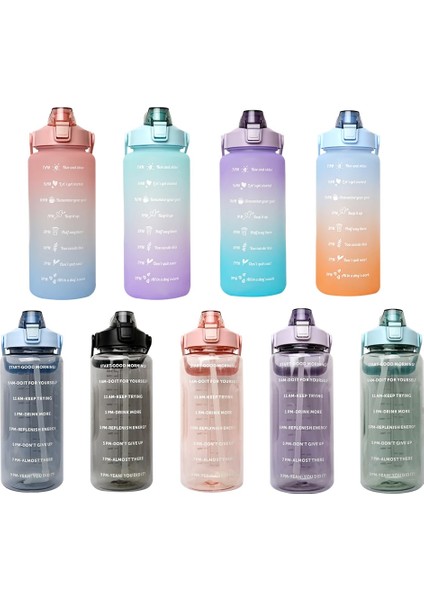 2l-Şeffafmor 2.0l 2000ML Büyük Kapasiteli Su Şişesi Saman Bardak Zaman Ölçeği Açık Spor Su Şişesi Plastik Su Bardağı Öğrenci Çift Fincan Su Isıtıcısı (Yurt Dışından) fiyatları