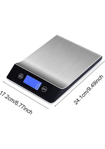 15KG Mutfak Terazisi 15KG/1G Tartım Gıda Kahve Dengesi Akıllı Elektronik Dijital Terazi Pişirme ve Pişirme Için Paslanmaz Çelik Tasarım (Yurt Dışından) fırsatları