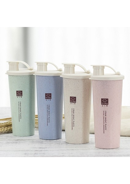 Pembe 450ML Yeni 450ML Protein Tozu Çalkalayıcı Su Şişesi Buğday Samanı Bpa Ücretsiz Mikser Spor Fitness Protein Shaker Milk Shake Şişesi 1 Adet (Yurt Dışından) modelleri