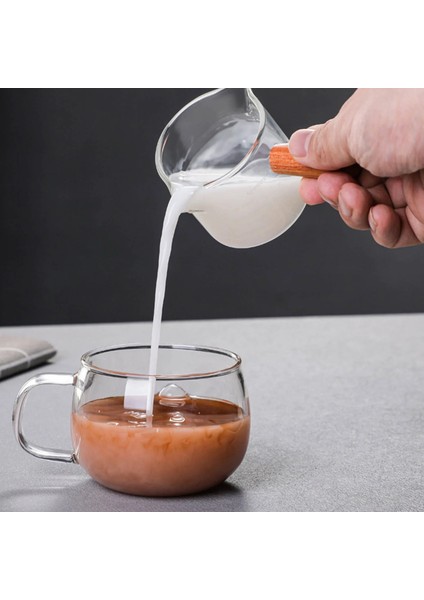 Stil 2 Espresso Shot Bardağı - Espresso Ölçüm Kabı Çift Ağızlı Kahve Sütü Dispenseri Olarak Ahşap Saplı Espresso Aksesuarları (Yurt Dışından) indirimleri