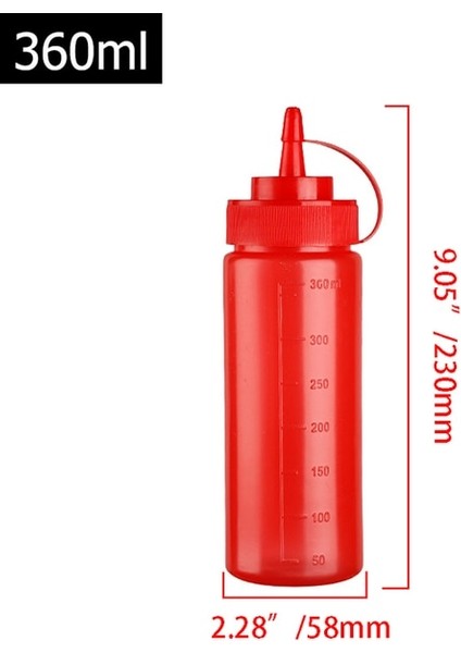 RED-360ML 1 Adet Çeşni Sıkma Şişeleri 240/360/500/680ML, Ketçap Hardal Mayo Sıcak Soslar Zeytinyağı Şişeleri Mutfak Aletleri (Yurt Dışından) fiyatları