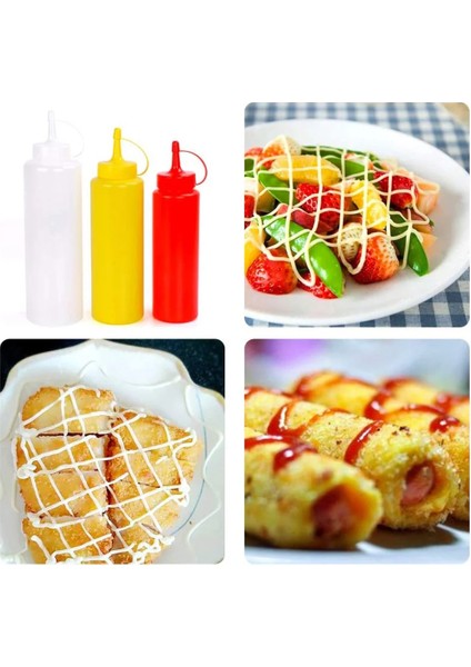 RED-360ML 1 Adet Çeşni Sıkma Şişeleri 240/360/500/680ML, Ketçap Hardal Mayo Sıcak Soslar Zeytinyağı Şişeleri Mutfak Aletleri (Yurt Dışından) indirimleri