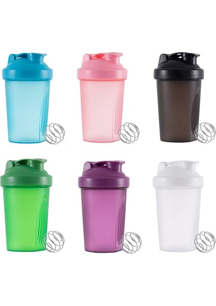 Pembe 400ML 400ML Spor Spor Su Şişesi Moda Basit Shaker Bardak Protein Tozu Beslenme Milkshake Ölçekli Su Bardağı ile Karıştırma Bardağı (Yurt Dışından)