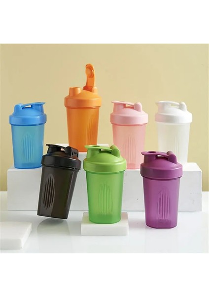 Pembe 400ML 400ML Spor Spor Su Şişesi Moda Basit Shaker Bardak Protein Tozu Beslenme Milkshake Ölçekli Su Bardağı ile Karıştırma Bardağı (Yurt Dışından)