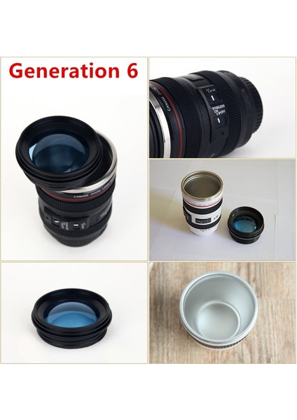 5 Beyaz 380ML 380ML Kamera Lensi Kahve Kapaklı Kupa Paslanmaz Çelik Yaratıcı Fotoğraf Kahve Fincanı Fotoğrafçı Seyahat Severler Için Noel Hediyesi (Yurt Dışından) indirimleri