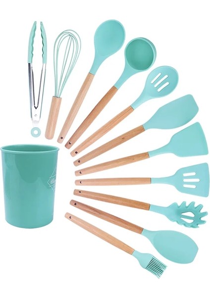 5 Adet Pembe 12 Adet Silikon Yapışmaz Pişirme Gereçleri Seti Aracı Mutfak Spatula Pota Kürek Yumurta Greak Kaşık Çorba Isıya Dayanıklı Tutucu (Yurt Dışından) modelleri