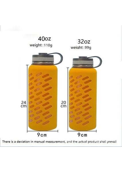 Mavi 40OZ 32/40OZ Bardak Kapağı Su Şişesi Kol Kılıfı Aquaflask Su Şişeleri Bardak Aksesuarları Için Silikon Koruyucu Kollu Sugaw (Yurt Dışından) fırsatları