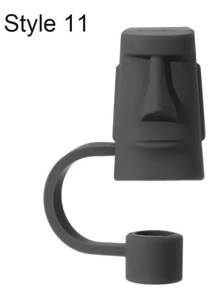 Stylea 11 1 Adet Yeniden Kullanılabilir Silikon Saman Fişi Içme Toz Kapağı Cam Bardak Karikatür Stoper Saman Ipuçları Kapak Mutfak Içecek Temizleyici Aksesuarları (Yurt Dışından)