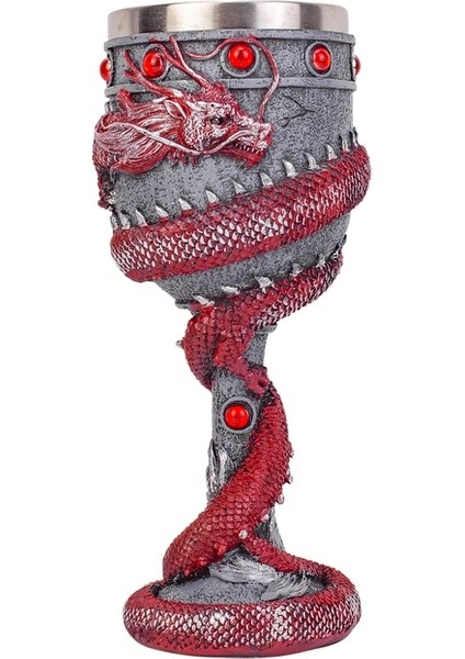 Kırmızı Kadeh 501-600 ml Güçlü Asya Ejderha Kupa Tankard 304 Paslanmaz Çelik Reçine 3D Retro Bira Tankard Stein Fincan Kupalar En Iyı Doğum Günü Hediyesi 600 ml 20 Oz (Yurt Dışından)