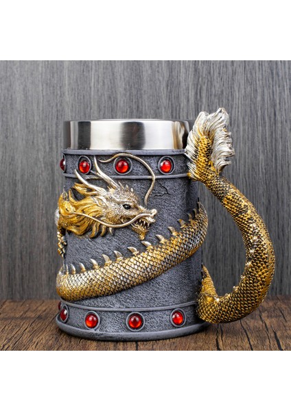 Kırmızı Kadeh 501-600 ml Güçlü Asya Ejderha Kupa Tankard 304 Paslanmaz Çelik Reçine 3D Retro Bira Tankard Stein Fincan Kupalar En Iyı Doğum Günü Hediyesi 600 ml 20 Oz (Yurt Dışından) fiyatları