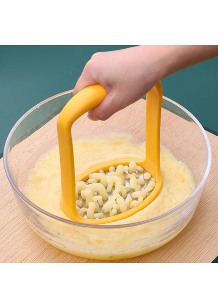 Sarı Pp Preslenmiş Patates Ezici Ricer Püre Suyu Üreticisi Patates Itici Pürüzsüz Patates Püresi Kırıcı Meyve Araçları Mutfak (Yurt Dışından) fırsatları