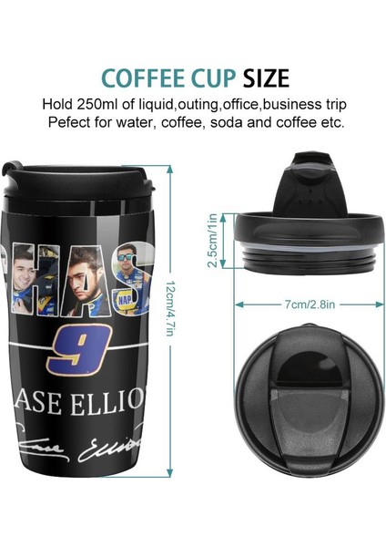 250ML Yeni Chase 9 Chase Elliott Imza Hediyeleri Hayranları Için, Erkekler ve Kadınlar Için, Hediye Noel Günü Seyahat Kahve Kupa Kahve Şişesi (Yurt Dışından) modelleri