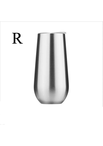 R 6oz Klasik Şarap Tumbler 6oz Paslanmaz Çelik Bardak Kahve Süt Kupa Içme Bardağı Vakum Yalıtımlı Kupalar Noel Hediyesi (Yurt Dışından)