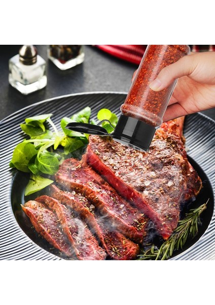 B Etiketli Baharat Kavanozları Plastik Şeffaf Baharat Şişesi Kapları Baharat Biber Tuzu Cocina Mutfak Baharat Kavanoz Seti Salt Shake (Yurt Dışından) fırsatları