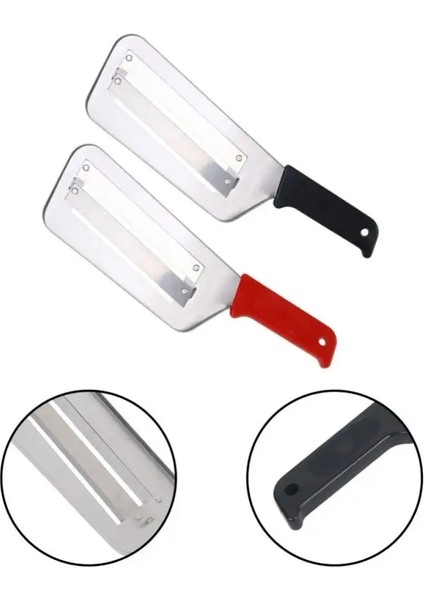 Siyah Saplı Manuel Cilt Soyucu Yaklaşık 29.8*9 cm Sebze Bıçağı Rahat Saplı Hafif Çift Bıçaklı Planya Lahana Soğan Patates (Yurt Dışından)
