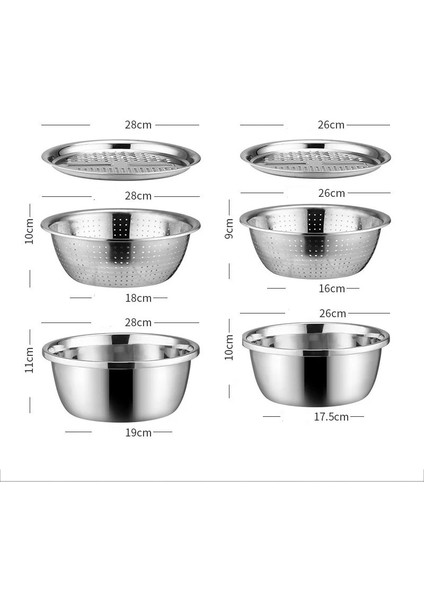 24 cm Çok Fonksiyonlu Sebze Dilimleme Kesici 3 Adet/takım Paslanmaz Çelik Drenaj Sepeti Mutfak Sebze Rende Pot Sebze Meyve Tabağı (Yurt Dışından) fırsatları
