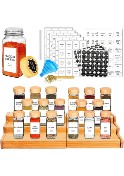 5 Adet Kavanoz Seti Bambu Kapaklı Baharat Pot Cam Baharat Kavanozları Baharat Organizatör Mutfak Baharat Tuz Biber Kavanozları Baharatlar Için Shaker Baharat Kavanoz Seti (Yurt Dışından) fırsatları