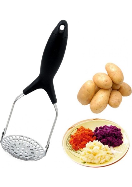 Siyah Patates Ezici Ağır Hizmet Tipi Ince Örgü Patates Kırıcı Gıda Sınıfı Paslanmaz Çelik Manuel Pres Püre Suyu Yapımcısı Mutfak Aracı (Yurt Dışından) fırsatları