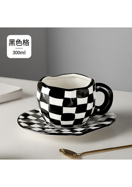 E 200ML-300ML 300ML 10OZ Kore Tarzı Kawaii Sevimli Seramik Kupalar El Yapımı Çiçek Desen Kahvaltı Kahve Süt Fincan Çanak ve Kaşık ile (Yurt Dışından) fiyatları