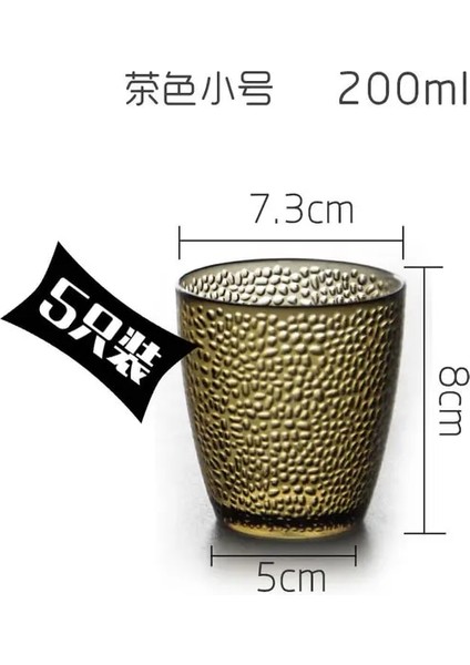 5 Adet Kahverengi S 200-380 ml 5 Adet Akrilik Damla Geçirmez Bardak Seti Ev Renkli Bira Kupa Istiflenebilir Restoran Içecekler Meyve Suyu Bardakları Kahve Çay Parti Için Su Bardağı (Yurt Dışından)