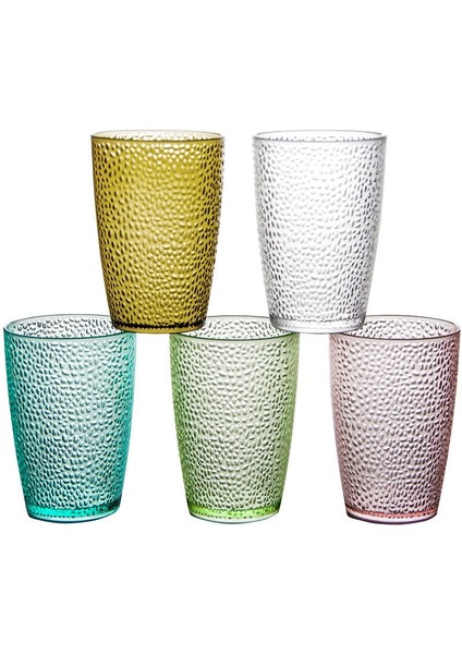5 Adet Kahverengi S 200-380 ml 5 Adet Akrilik Damla Geçirmez Bardak Seti Ev Renkli Bira Kupa Istiflenebilir Restoran Içecekler Meyve Suyu Bardakları Kahve Çay Parti Için Su Bardağı (Yurt Dışından)