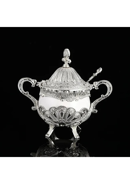 Yaratıcı Alaşımlı Cam Şeffaf Baharat Kavanoz Kapaklı Lüks Yaldızlı Mutfak Eşyaları Baharat Biber Kavanoz Tahıl Saklama Kabı (Yurt Dışından)