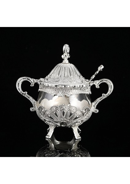 Yaratıcı Alaşımlı Cam Şeffaf Baharat Kavanoz Kapaklı Lüks Yaldızlı Mutfak Eşyaları Baharat Biber Kavanoz Tahıl Saklama Kabı (Yurt Dışından) fırsatları