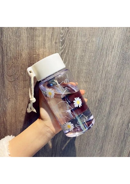 500ML Şeffaf-B Su Şişesi 500/700ML Büyük Kapasiteli Su Şişesi Zaman Işaretleyici Şeffaf Plastik Sızdırmaz Süt Bardağı Şişesi Drinkware Çocuk Okul Spor Kampı (Yurt Dışından)