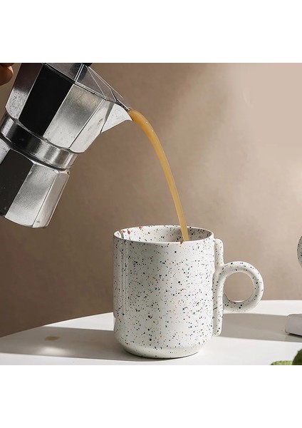 Düğüm Kolu 301-400 ml Iskandinav Susam Nokta Seramik Kupa Kahve Fincanı Yaratıcı Sevimli Buz Kahve Fincanı Espresso Kupa Bardak Su Porselen Mutfak Drinkware (Yurt Dışından) indirimleri