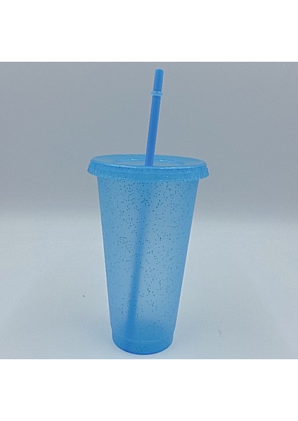Lbl 480 ml Payetli Glitter Saman Bardak Yeniden Kullanılabilir Gıda Sınıfı Saman Kapaklı Kupalar Plastik Bardak Mat Kahve Suyu Süt Çay Içme Şişesi (Yurt Dışından)