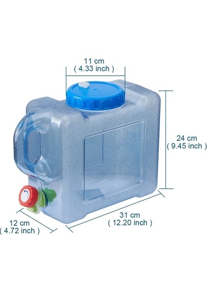 5 L 5l 10L 12L Litre Gıda Sınıfı Pc Su Konteyneri Araba Kamp Bidonu Musluk ile Açık Piknik Için Taşınabilir Kolu (Yurt Dışından)