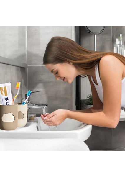 Gösterildiği Gibi Iskandinav Tarzı Diş Fırçalama Fincan Basit Banyo Gargara Bardak Ev Kahvaltı Fincan Çift Diş Yıkama Fincan (Yurt Dışından)