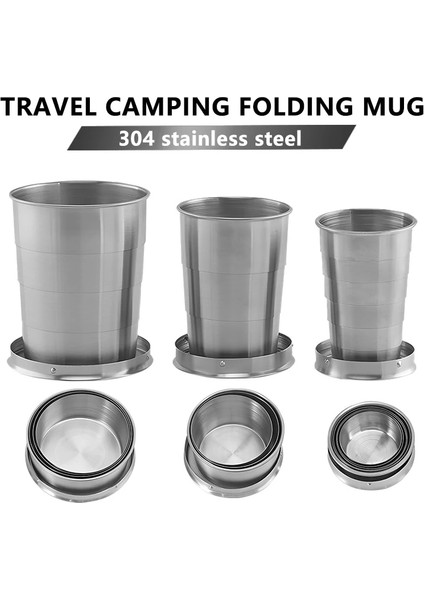 5 Adet 150ML Paslanmaz Çelik Katlanır Bardak Taşınabilir Geri Çekilebilir Bardak Kamp Tencere Çay Fincanları Teaware Kamp Eşyaları Sofra Katlanmış Bardak (Yurt Dışından) modelleri