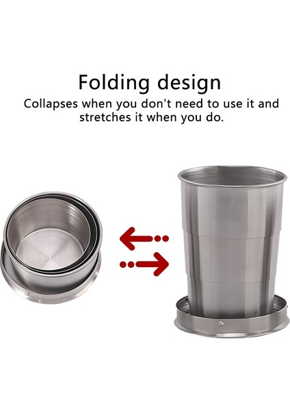 5 Adet 150ML Paslanmaz Çelik Katlanır Bardak Taşınabilir Geri Çekilebilir Bardak Kamp Tencere Çay Fincanları Teaware Kamp Eşyaları Sofra Katlanmış Bardak (Yurt Dışından) fırsatları