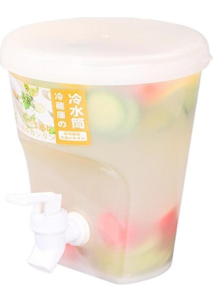 Beyaz 1.5l Buzdolabı Musluklu Soğuk Su Isıtıcısı Içecek Su Sebili Soğuk Su Kovası Limonata Şişesi Drinkware Su Sürahileri 워터저그 (Yurt Dışından) modelleri