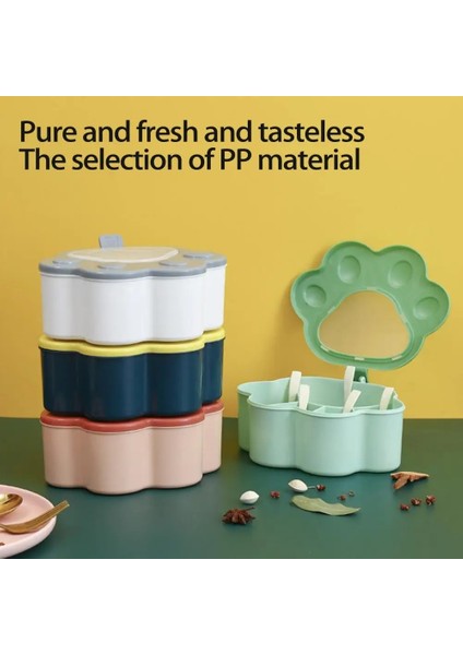 Yeşil 1 Takım Baharat Kutusu Çok Bölmeli Neme Dayanıklı Çeşni Kabı Büyük Kapasiteli Plastik Baharat Kavanoz Baharat Kutusu Günlük Kullanım (Yurt Dışından) fiyatları