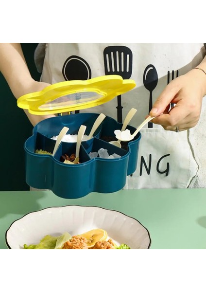 Yeşil 1 Takım Baharat Kutusu Çok Bölmeli Neme Dayanıklı Çeşni Kabı Büyük Kapasiteli Plastik Baharat Kavanoz Baharat Kutusu Günlük Kullanım (Yurt Dışından) modelleri