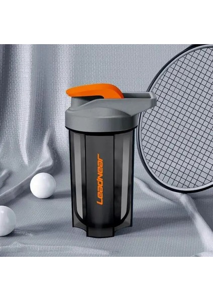 Gri ve Turuncu 401-500ML Sallama Kupası Spor Karıştırma Yemeği Yedek Milk Shake Kupası Spor Su Bardağı Karıştırma Globulin Tozu ile Taşınabilir Mezun Bardak (Yurt Dışından)