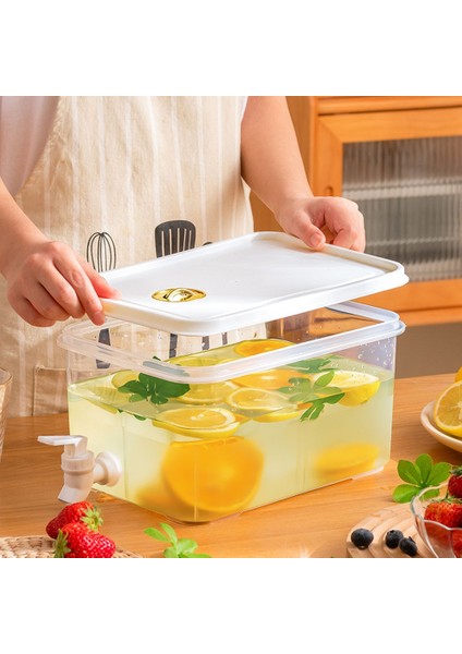 3l Büyük Kapasiteli Soğuk Su Isıtıcısı Buzdolabı Musluklu Limonata Şişesi Drinkware Su Isıtıcısı Pot Içecek Dağıtıcı Ev Serin Meyve Sürahisi (Yurt Dışından)
