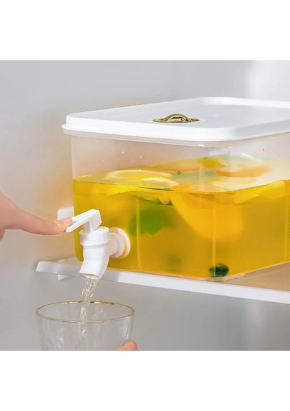 3l Büyük Kapasiteli Soğuk Su Isıtıcısı Buzdolabı Musluklu Limonata Şişesi Drinkware Su Isıtıcısı Pot Içecek Dağıtıcı Ev Serin Meyve Sürahisi (Yurt Dışından)