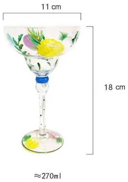 04 270 ml Yaratıcı Margarita Şarap Gözlük El Yapımı Renkli Kokteyl Bardağı Avrupa Kadeh Bardak Şampanya Bardağı Yaratıcı Şarap Gözlük Bar (Yurt Dışından)