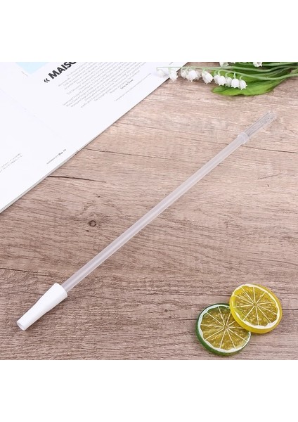 Açık Gri 5 Adet Plastik Pipet Değiştirme 1.5l 1500ML Büyük Göbek Kupası Uzay Saman Su Şişesi (Yurt Dışından)