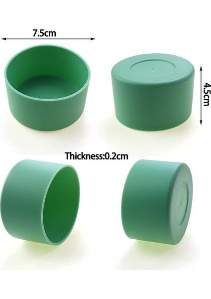 C Daha Iyi Bir Yaşam Için Şeffaf 1 Adet 7.5 cm Yumuşak Silikon Bardak Alt Kılıf Koruyucu Kovan Cam Su Çay Şişesi Anti Hasar Aksesuarları (Yurt Dışından)