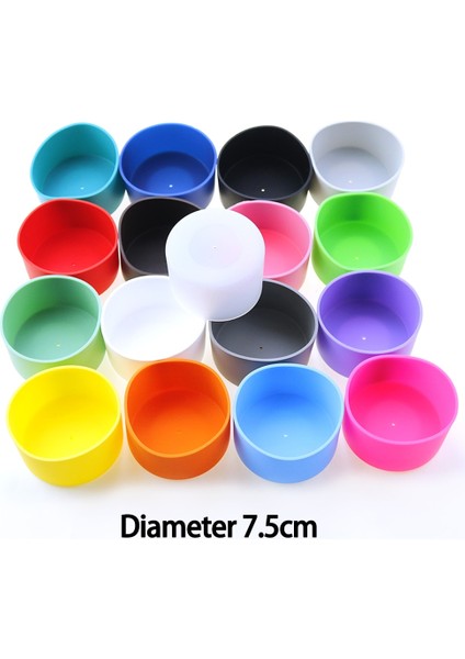 C Daha Iyi Bir Yaşam Için Şeffaf 1 Adet 7.5 cm Yumuşak Silikon Bardak Alt Kılıf Koruyucu Kovan Cam Su Çay Şişesi Anti Hasar Aksesuarları (Yurt Dışından)
