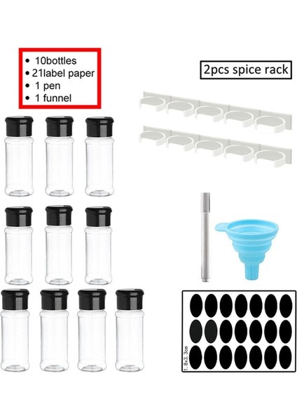 10HEI Pıngzı-3jt-2pj Baharat Kavanozları Tuz ve Biber Çalkalayıcı Baharat Kavanoz Baharat Organizatör Plastik Barbekü Çeşni Mutfak Aracı Baharat Kavanozları Seti (Yurt Dışından)