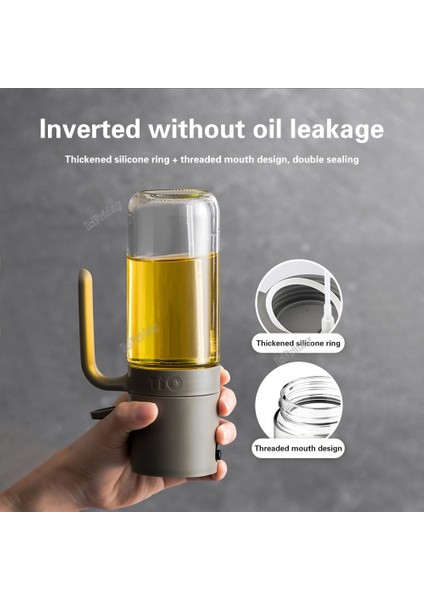 Soda Kalsiyum Yağı Sprey Şişesi 250 ml Yüksek Borosilikat Cam Yemeklik Yağ Dağıtıcıları Zeytinyağı Püskürtücü Mister Hava Fritöz Salata Pişirme Için (Yurt Dışından)