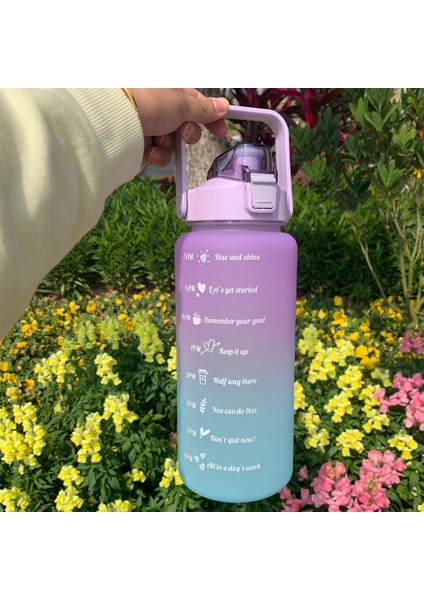 2 Litre Mor1 0.3l-2l Su Şişesi Motivasyon Içme Şişesi Zaman Işaretleyicili Spor Su Şişesi Taşınabilir Yeniden Kullanılabilir Plastik Bardaklar Açık Seyahat Spor Salonu (Yurt Dışından) fiyatları