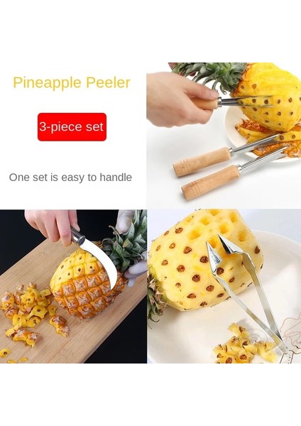 Pala Ipek Çorap Paslanmaz Çelik Soyucu Ananas Kesici Göz Çıkarma Klip Üçgen Meyve Göz Kazma ve Soyma Ev (Yurt Dışından) fiyatları