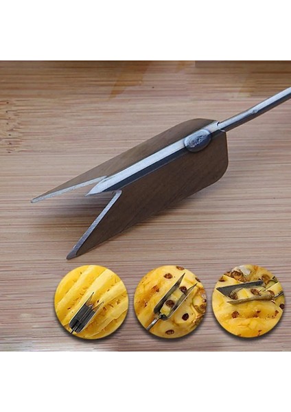 1 Adet Ananas Bıçağı V Şekli Paslanmaz Çelik Ananas Göz Soyucu Sökücü (Yurt Dışından)